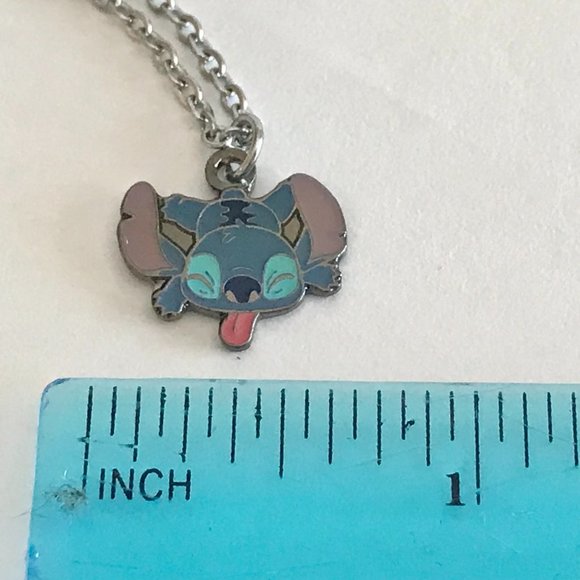 Vintage Disney Lilo & Stitch Necklace Charm Aulani Hawaii Ohana Disneyana 18" - Picture 4 of 5